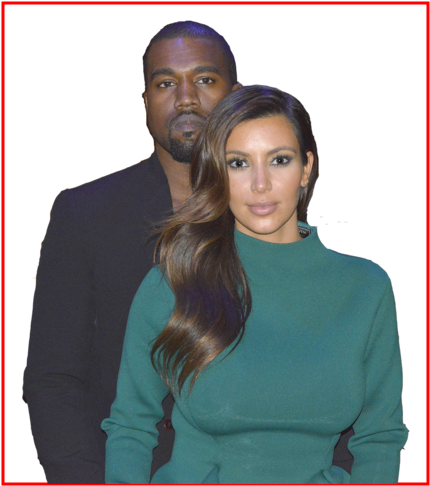 Let's All Help Kim Kardashian And Kanye West Smile - Kanye West (605x550), Png Download