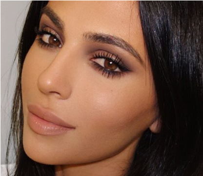 Focus On The Eyes - Kim Kardashian Netural Makeup (640x360), Png Download