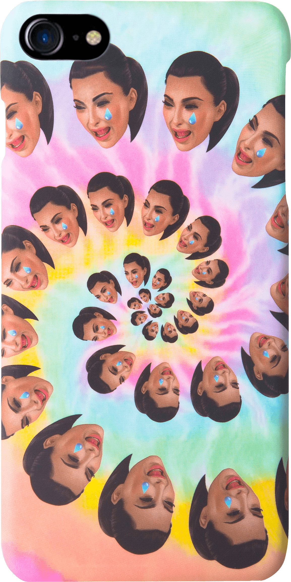 Tie-dye Crying Kim Kimoji Festival Merch Phone Case (2592x2592), Png Download