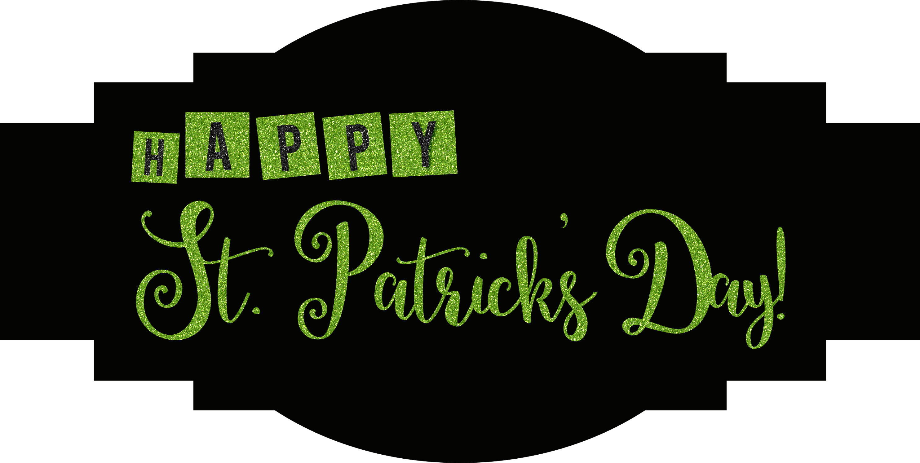 Patrick's Day Label Free - Calligraphy (2968x1494), Png Download