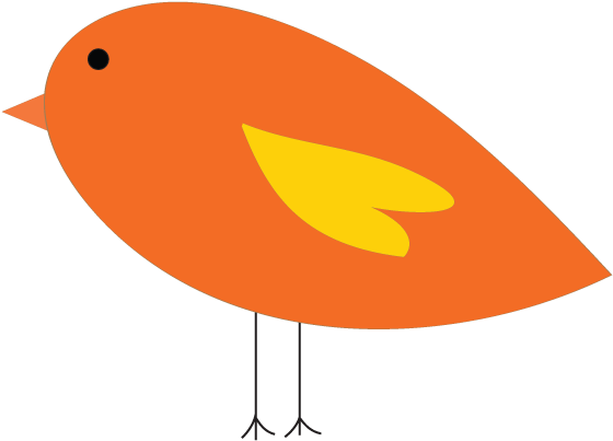 Twitter Bird Clip Art At Clker Com Vector Online Clipart - Fall Birds Clip Art (595x429), Png Download