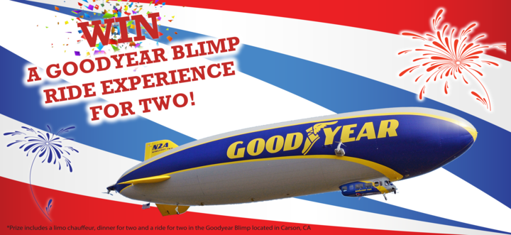 Win A Goodyear Blimp Ride Experience For Two - Wide-body Aircraft (720x331), Png Download
