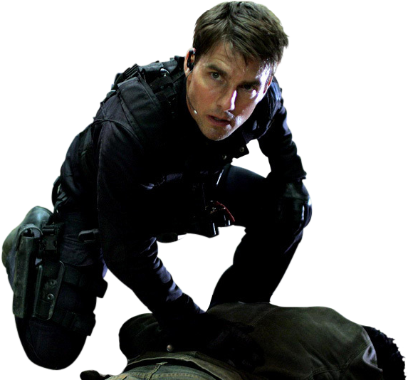 Png Missão Impossível - Tom Cruise Ethan Hunt (589x533), Png Download