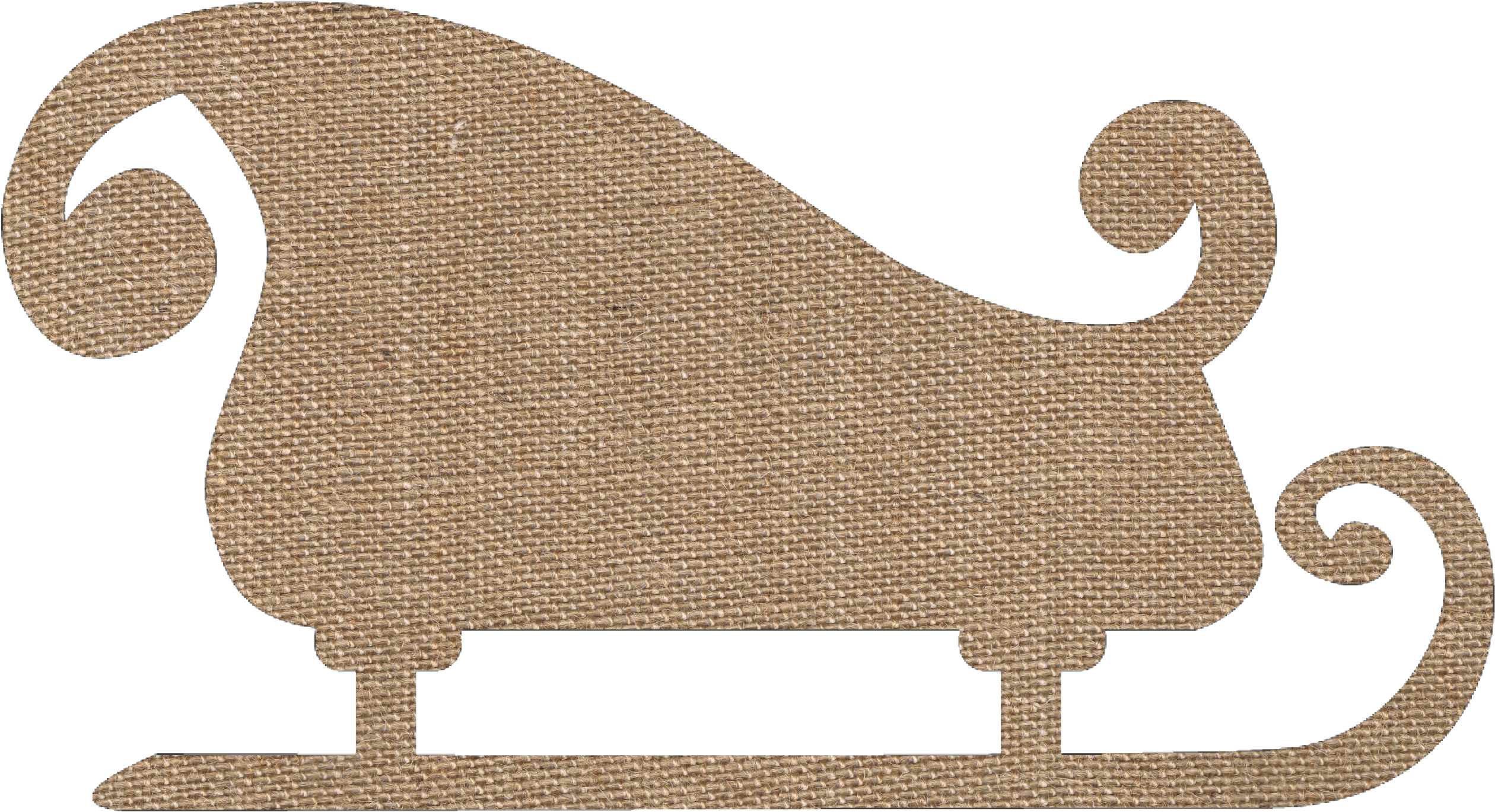 Santa's Sleigh Printables In Plaid, Burlap, French - Paper Accents Chipboard Shape Sleigh 6 Pc. Natural (2586x1467), Png Download