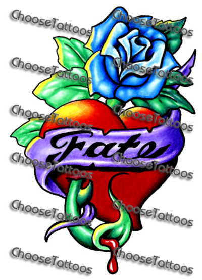 Purple Banner Ribbon Heart - Heart With Rose And Ribbon (400x554), Png Download