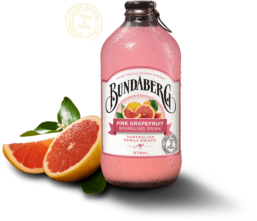 Pink Grapefruit - Bundaberg Sparkling Pink Grapefruit Drink 375ml (1100x900), Png Download
