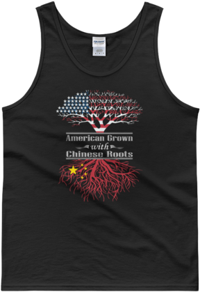 American Grown With Chinese Roots - American Grown With Dominican Roots V-neck Tees (480x480), Png Download