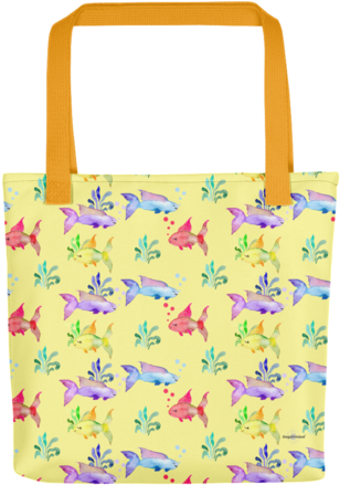 Watercolor Fish - Tote Bag (480x480), Png Download
