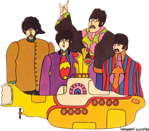 The Beatles, Yellow Submarine, And Beatles Image - Yellow Submarine Beatles Movie (500x437), Png Download