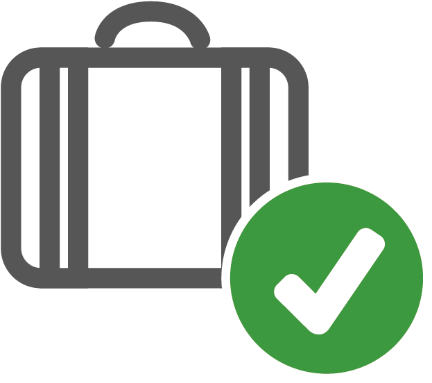 Acceptable Luggage - Baggage Allowance Icon (725x725), Png Download