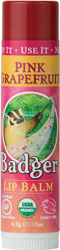 Pink Grapefruit Organic Lip Balm By Badger - Badger - Classic Lip Balm Box Tangerine Breeze (500x500), Png Download