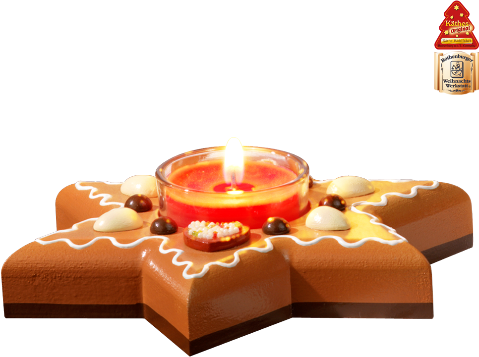 Tealight Holder Gingerbread Star - Advent Candle (1000x1000), Png Download
