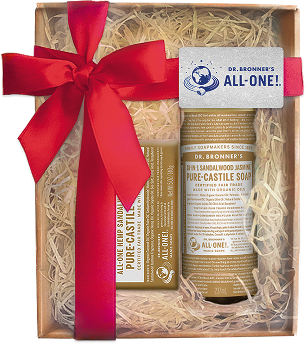 Bronner's Limited Edition Set Sandalwood & Jasmine - Dr Bronner Sandalwood Jasmine (609x686), Png Download