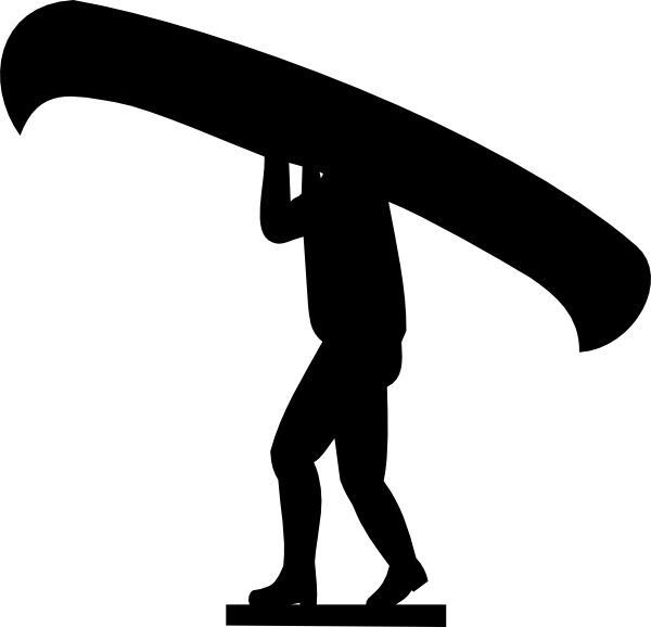 Graphic Black And White Library Canoe Silhouette Clipart - Algonquin Provincial Park (600x578), Png Download