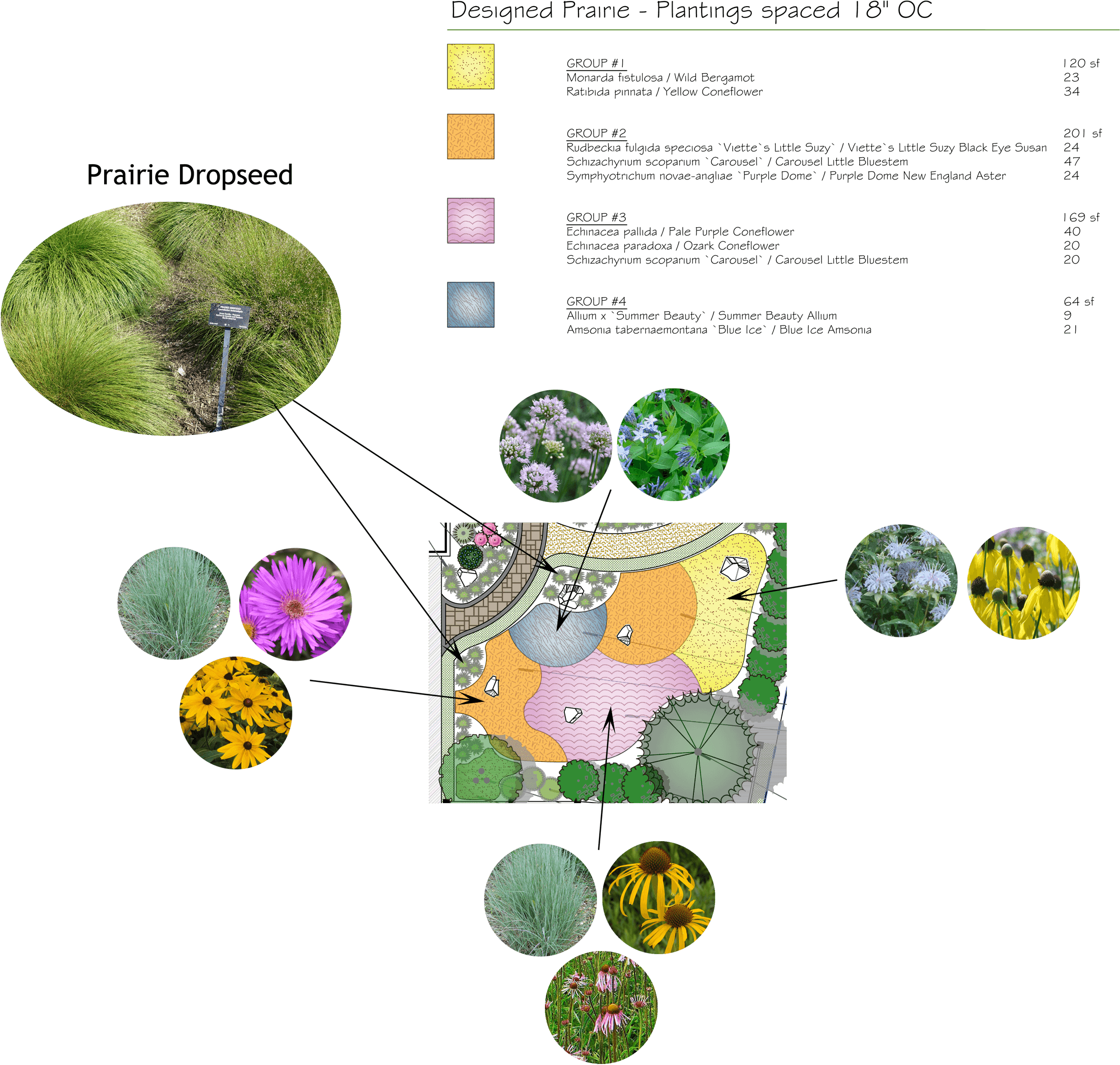 Creating Order With A Frame Of Turf Grass And A Split - Naturalistic Landscape Plant Designs (2400x2268), Png Download