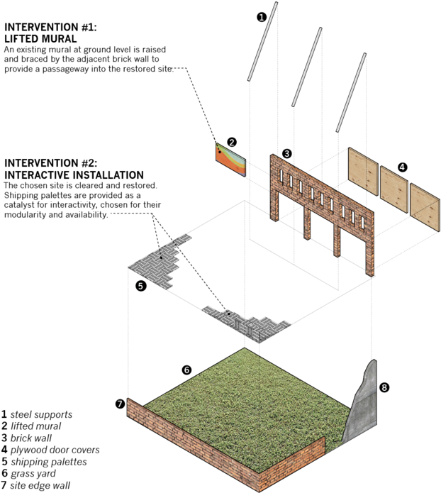 P Wall Dgm - Lawn (1000x773), Png Download