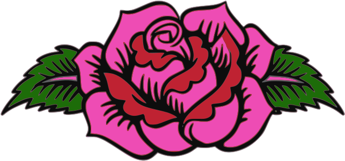 Pink Rose - Day Of The Dead Rose (1000x1414), Png Download