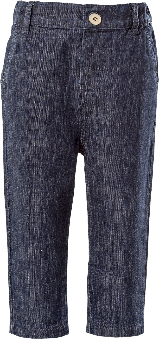 Woven Denim Baby Pants - Pocket (1500x2055), Png Download
