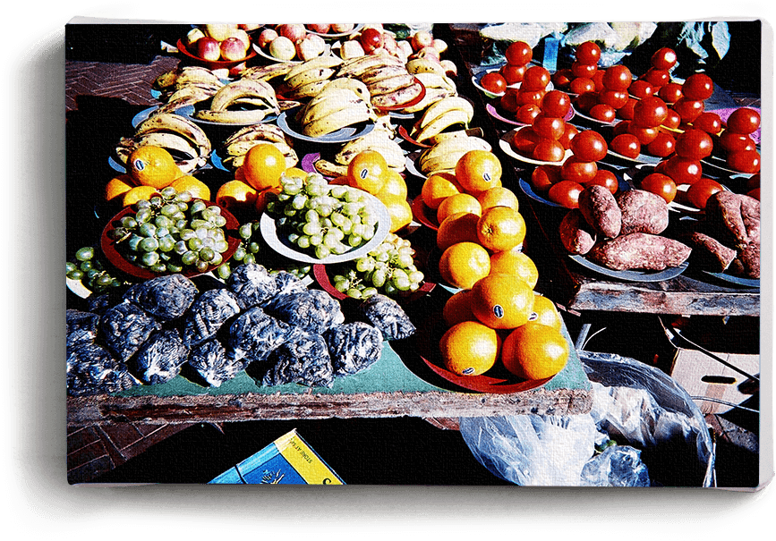 Canvas Print Mixed Fruit - Clementine (1000x1000), Png Download