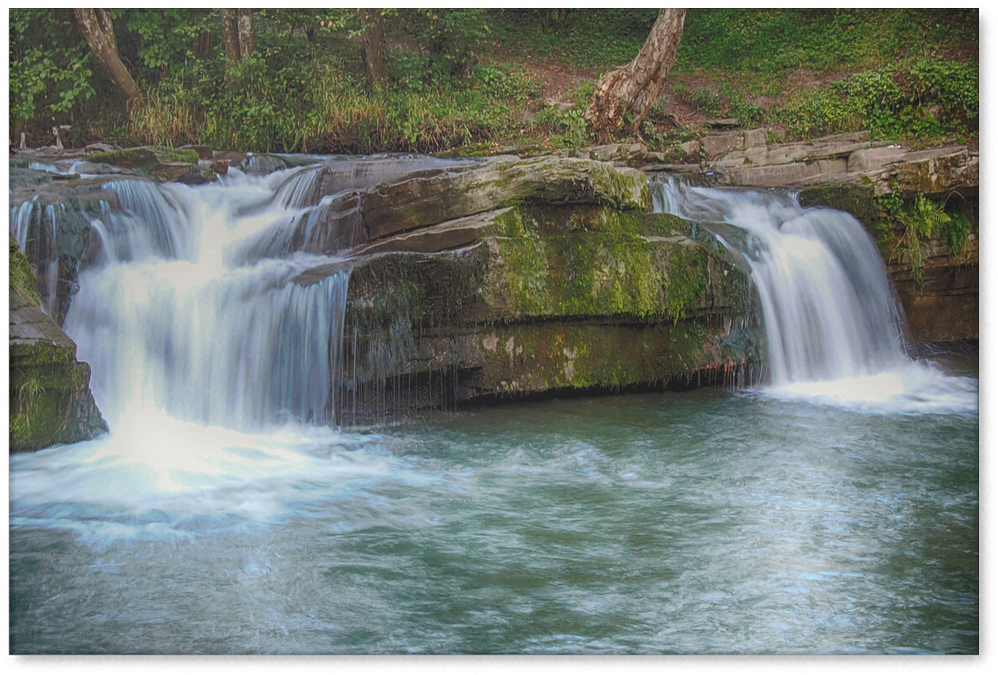 Natural Waterfalls Canvas Art - Waterfall (1024x1024), Png Download