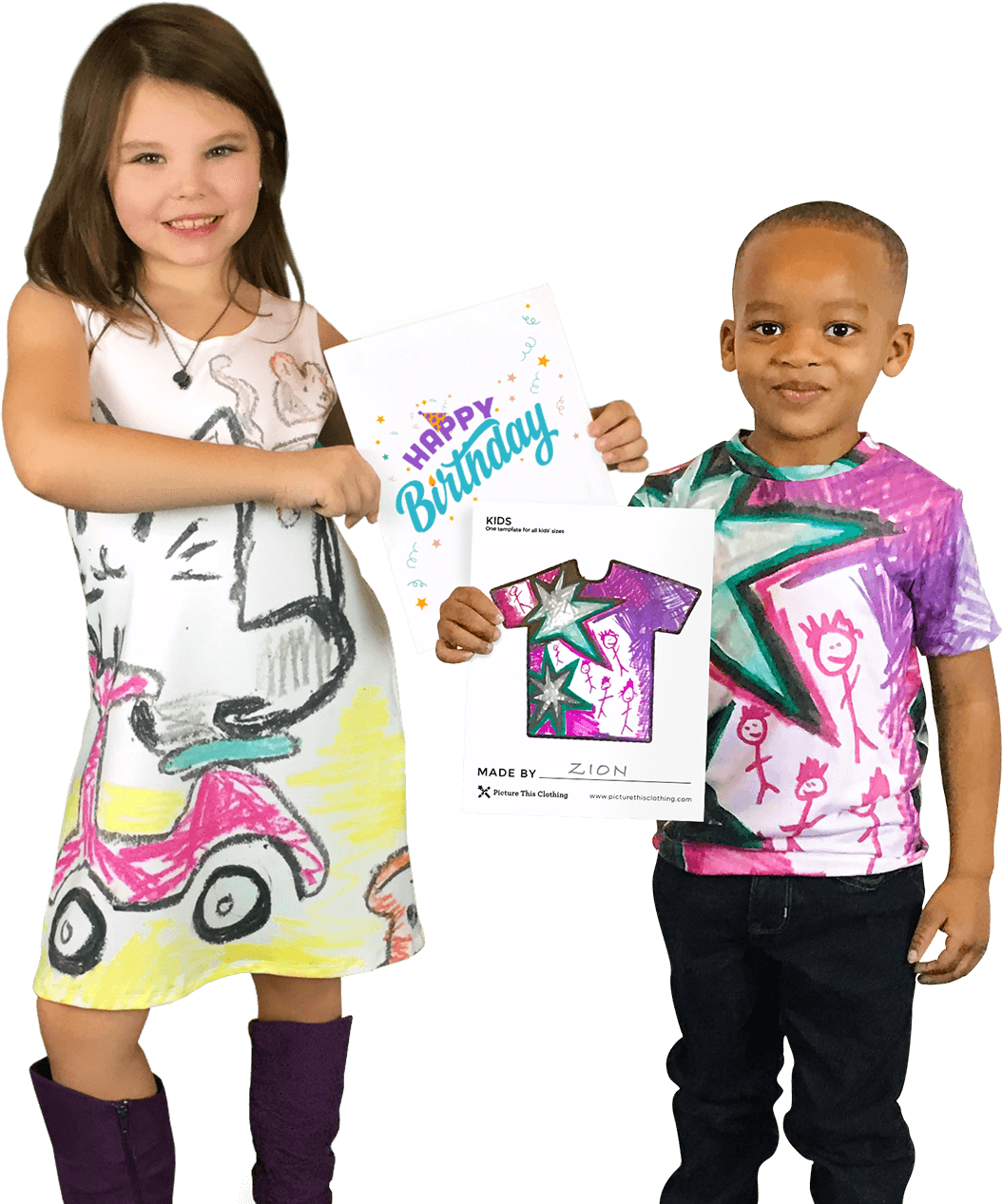 Kids Draw Dresses (1055x1276), Png Download