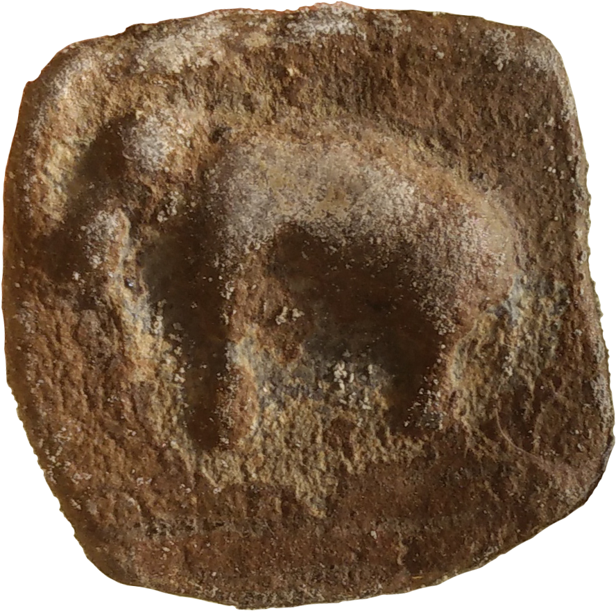 Elephant To Left - Rock (891x909), Png Download