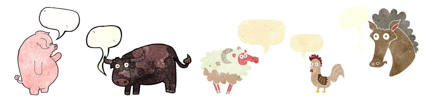 Animals Have A Prominent Place In Language With Many - Cartoon (1500x338), Png Download