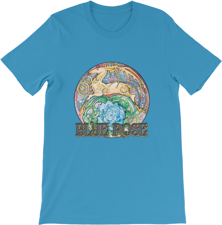 Blue Rose Hart Crest Unisex Short Sleeved T-shirt - Dad Come Home Please Shirt (1000x1000), Png Download