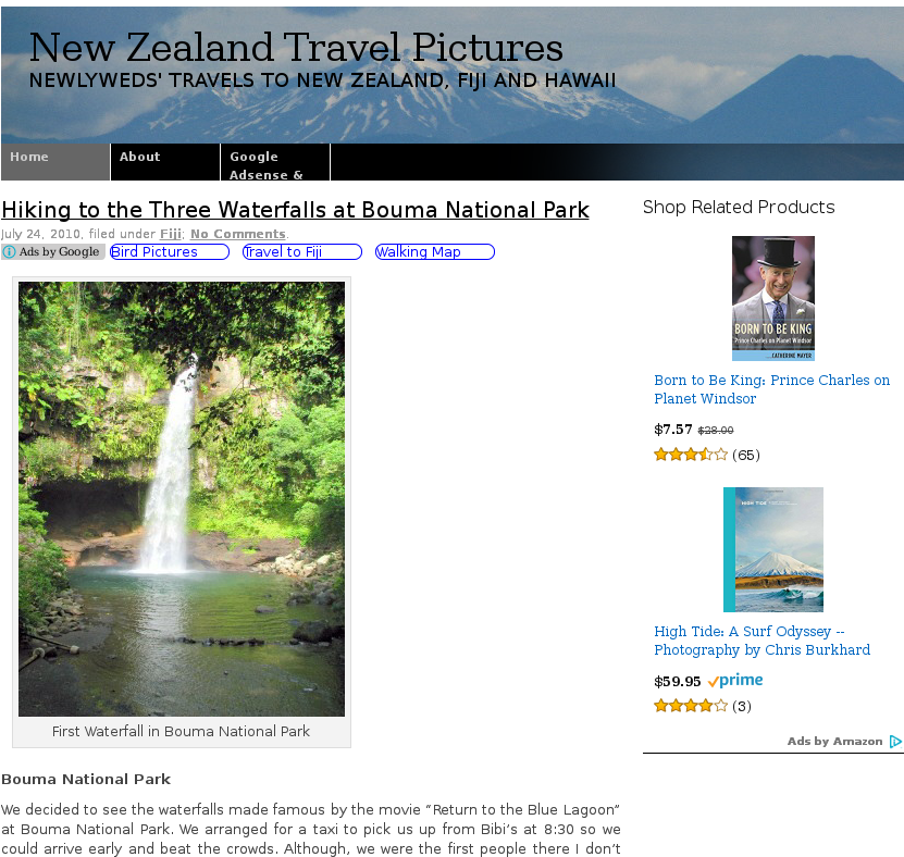 New Zealand Travel Pictures - Waterfall (1200x800), Png Download