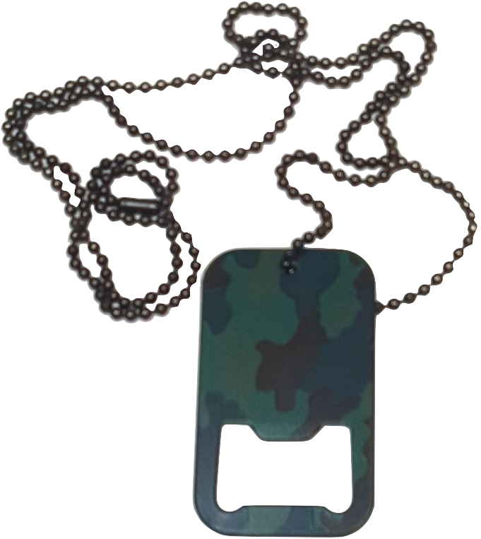 Dog Tag Bottle Opener W/chain - Emblem (850x850), Png Download
