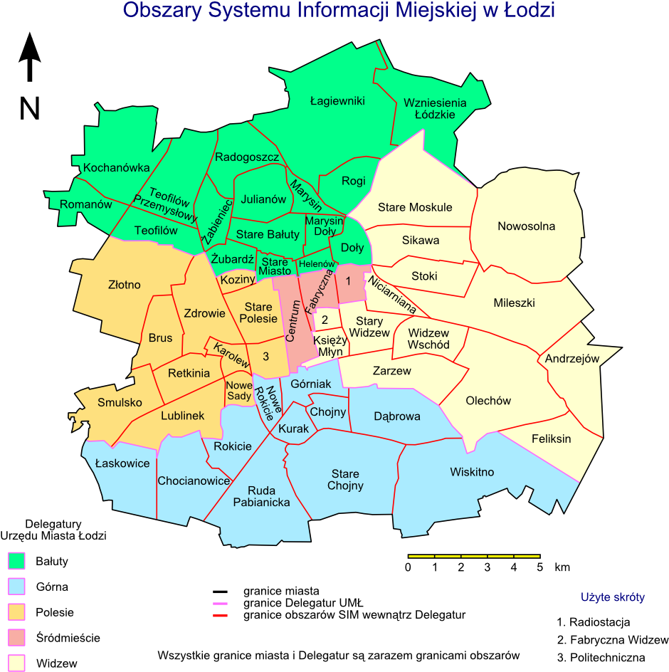 Lodz Sim - Lublin Podział Na Dzielnice (1000x1000), Png Download