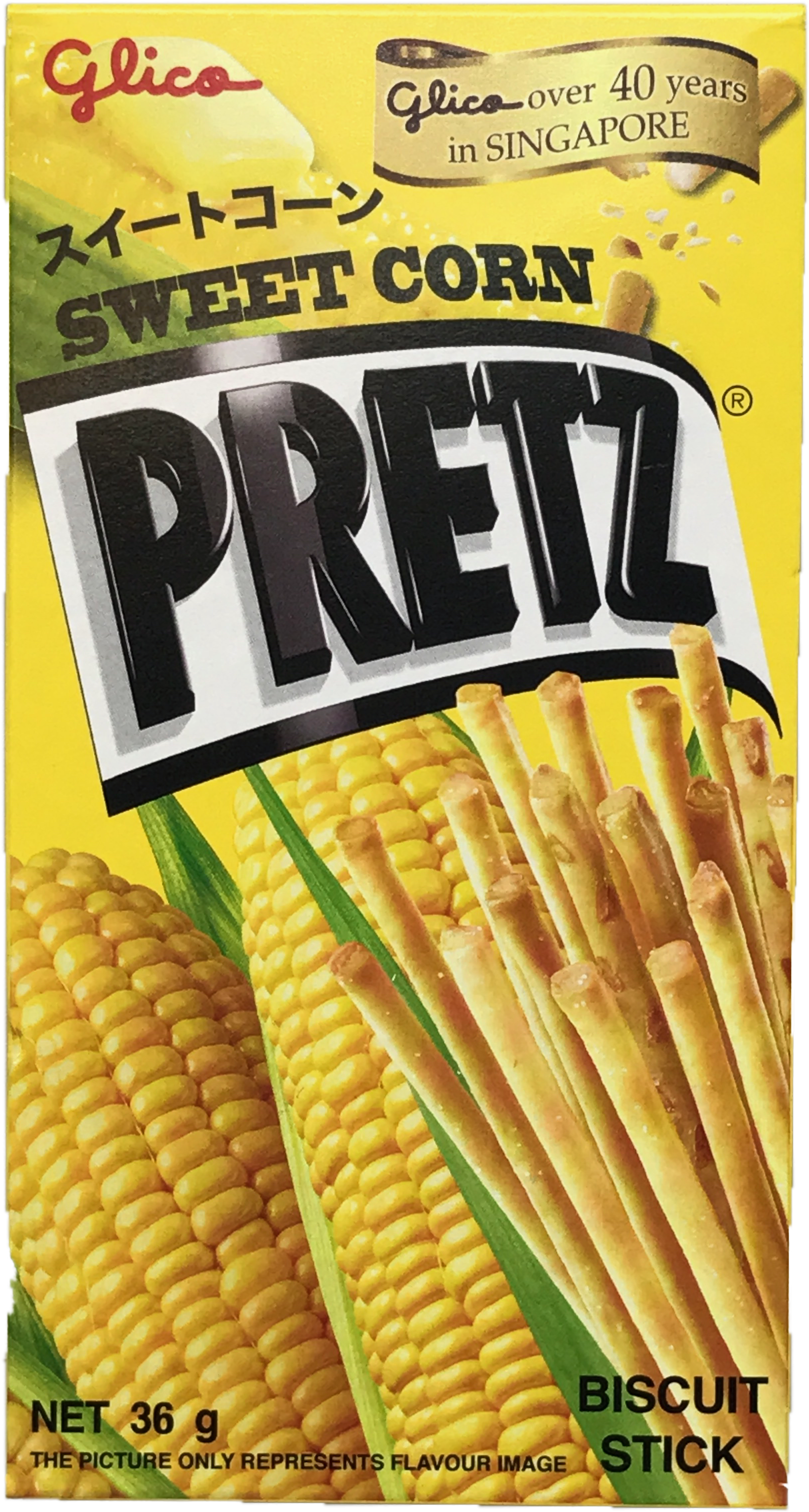 Glico Pretz Sweet Corn 36g - Corn Kernels (2124x3377), Png Download