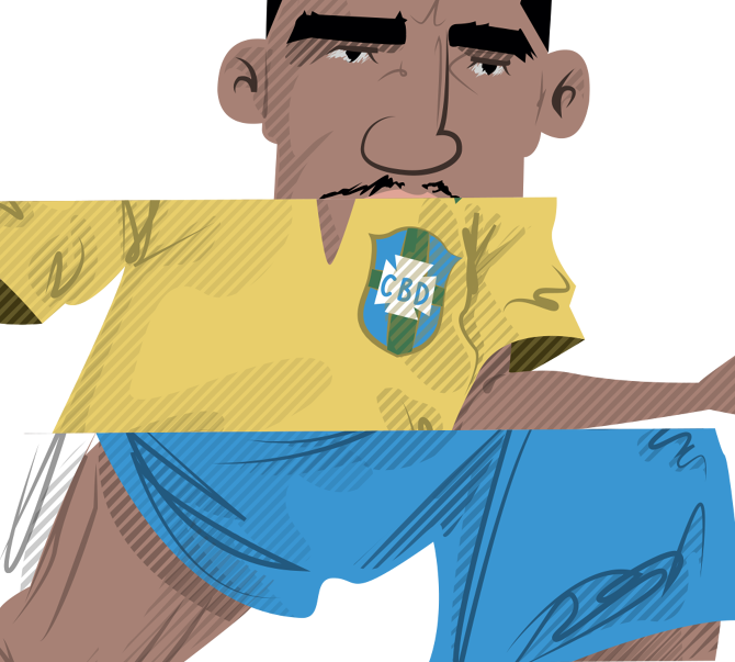 He Also Became Famous For Inventing The "folha Seca" - Cartoon (670x603), Png Download