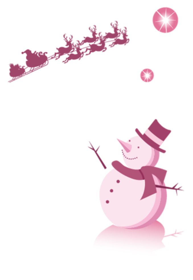 Snowman Parade Claus Mrs - Pink Snowman (678x980), Png Download