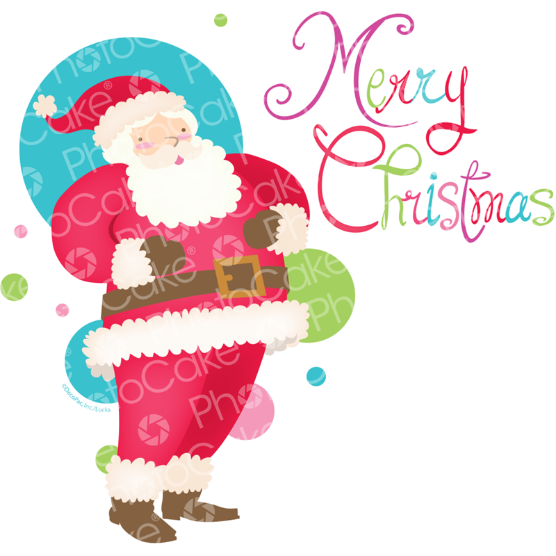 Sweet Christmas Santa - Christmas (800x800), Png Download