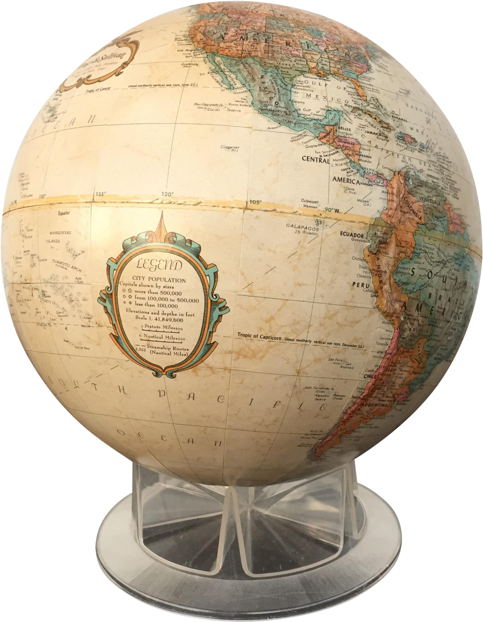 Plastic Transparent Glob - Globe (1812x2333), Png Download