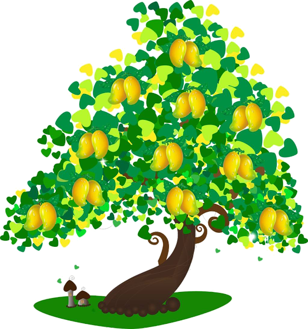 Mango Tree - 芒果 樹 卡通 (600x640), Png Download