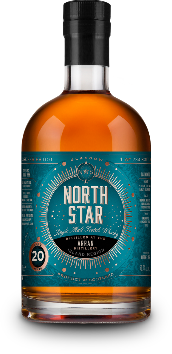 Arran - North Star Whisky (577x1189), Png Download