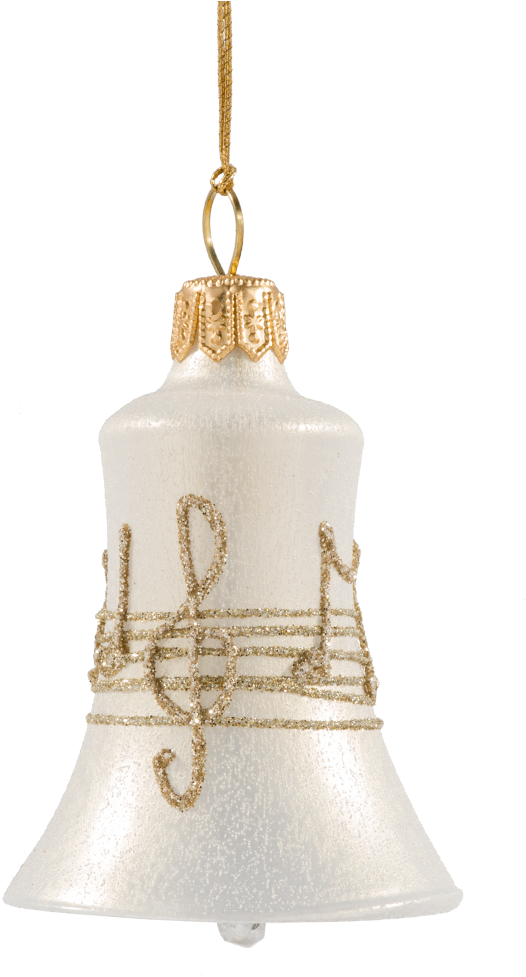 Glass Bell Creme Colored With Musical Notes - Church Bell (1000x1000), Png Download