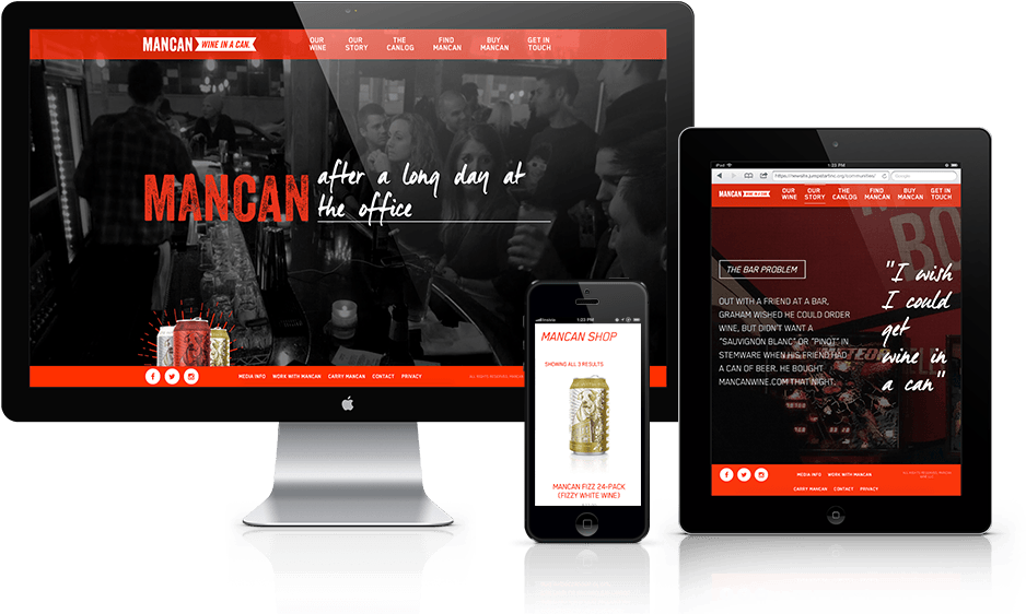 Mancan Ecommerce Website - Online Advertising (1000x571), Png Download