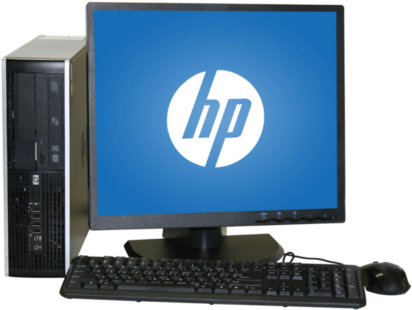 Hp 6300 Elite Pro Intel I3 Desktop Pc 19" Monitor - Desktop Computers (600x600), Png Download