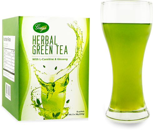 Sku - Ginga Herbal Green Tea (555x690), Png Download