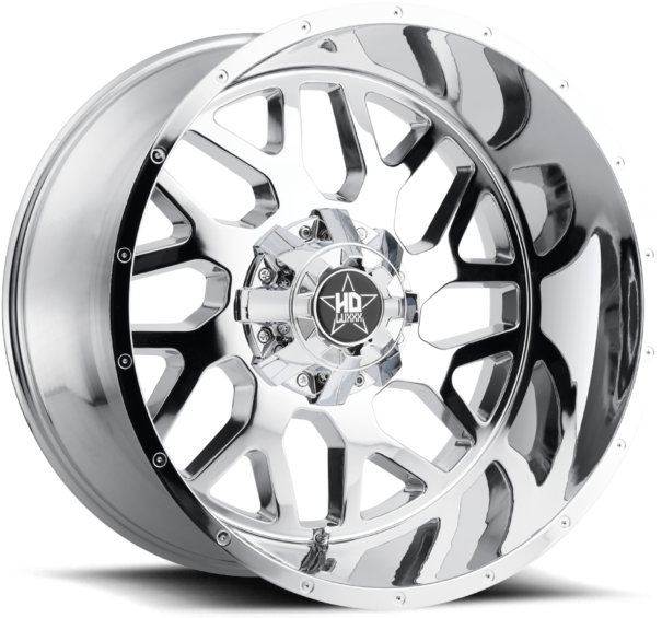 Luxxx Hd Off Road® Lux Hd 8 Wheels Rims Chrome - Hubcap (640x640), Png Download