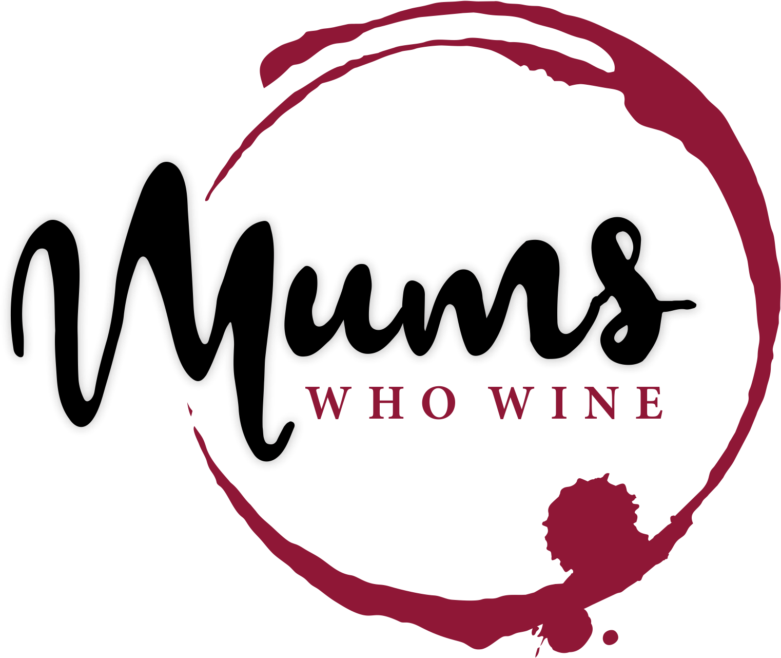 Mums Who Wine - Calligraphy (1540x1280), Png Download