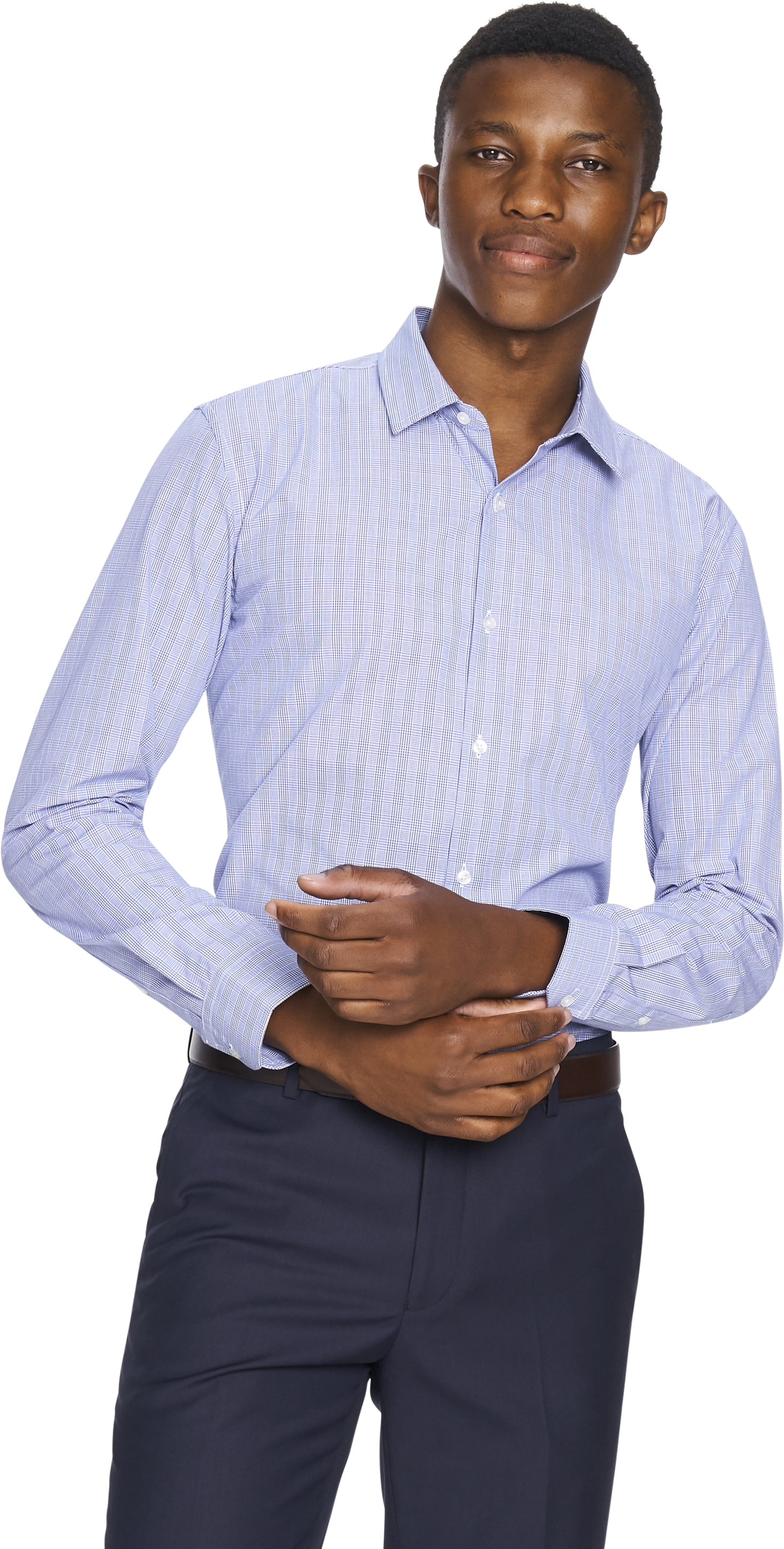 Blue Harris Slim Fit Dress Shirt - Gentleman (3000x3000), Png Download