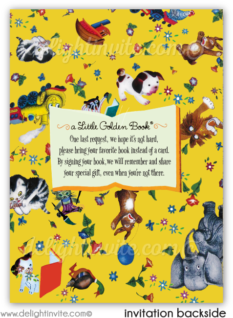 Little Golden Book 1st Birthday Invitations - Little Golden Books (497x675), Png Download