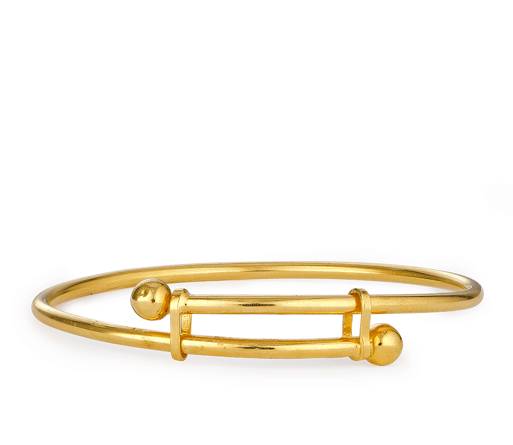 22ct Gold Girls And Boys Baby Bangle - Bangle (1000x1000), Png Download
