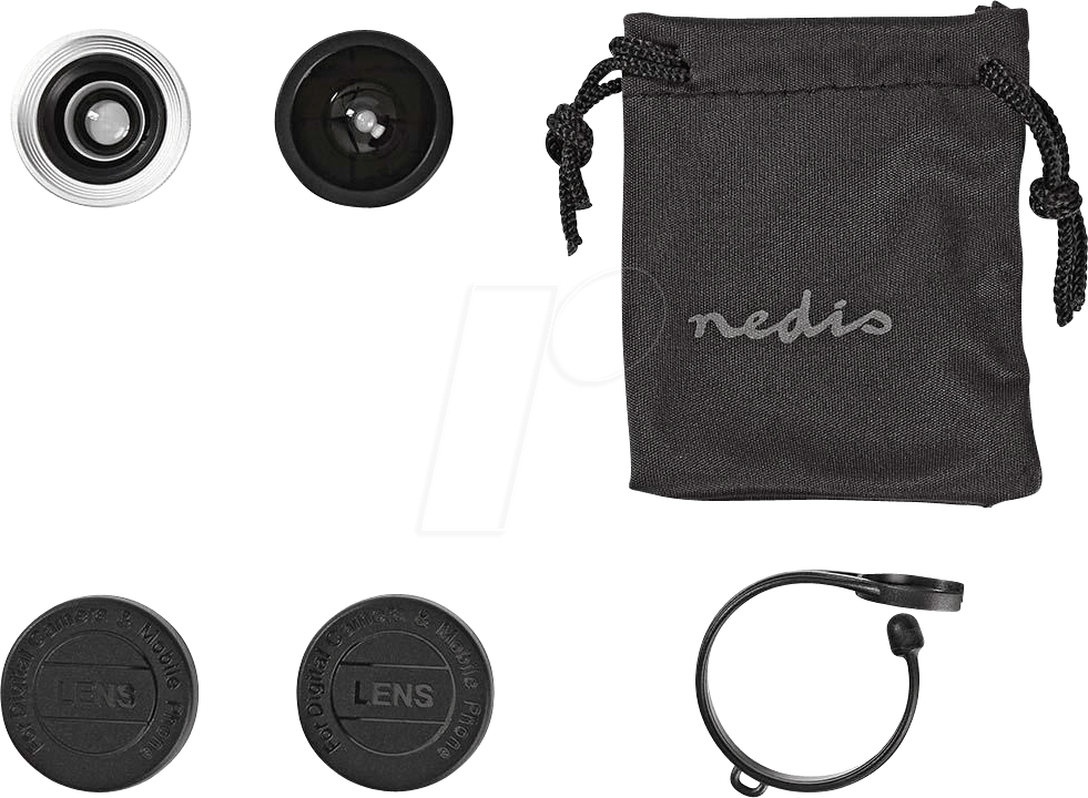 Mobile Phone Camera Lens Kit, 3 In 1, Clip-on Nedis - Camera Lens (981x720), Png Download