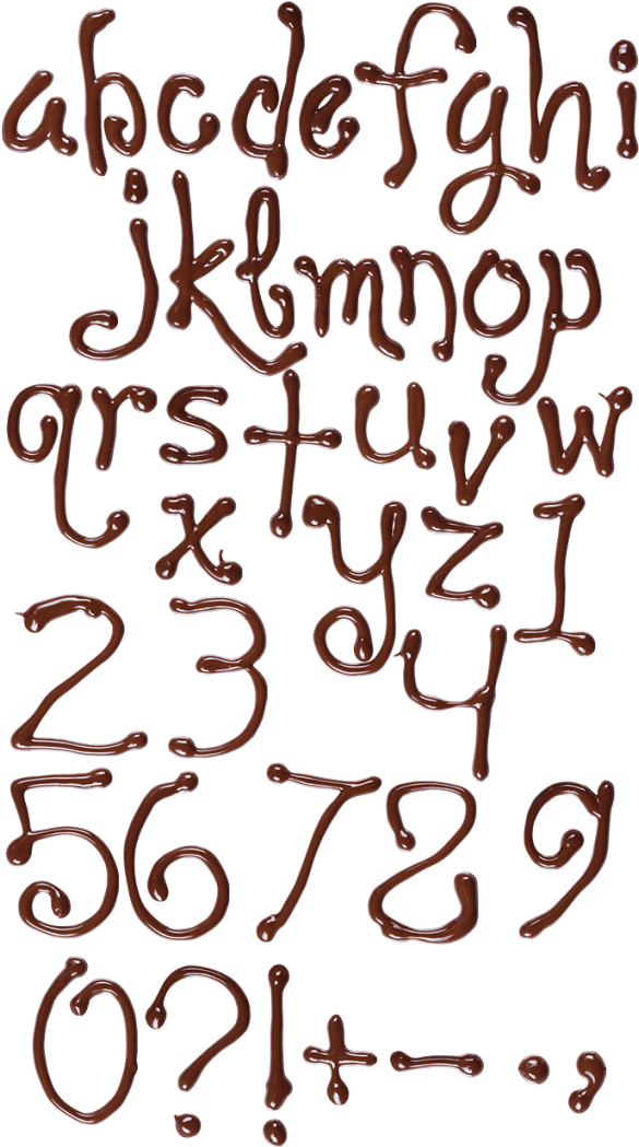 Chocolate Sweet Font - Chocolate Font (595x1076), Png Download