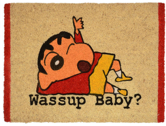 Beige Shinchan Print Coir Doormat - Shin Chan Cartoon (800x800), Png Download